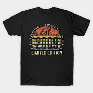 Est 2009 Limited Edition 15th Birthday s 15 Year Old T-Shirt